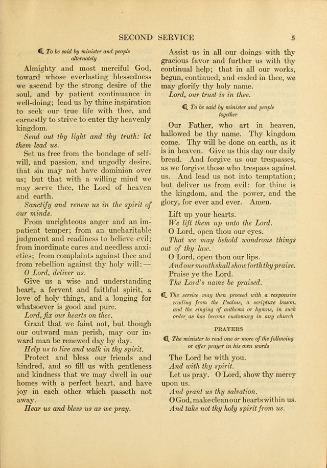 Services for Congregational Worship. The New Hymn and Tune Book page 5