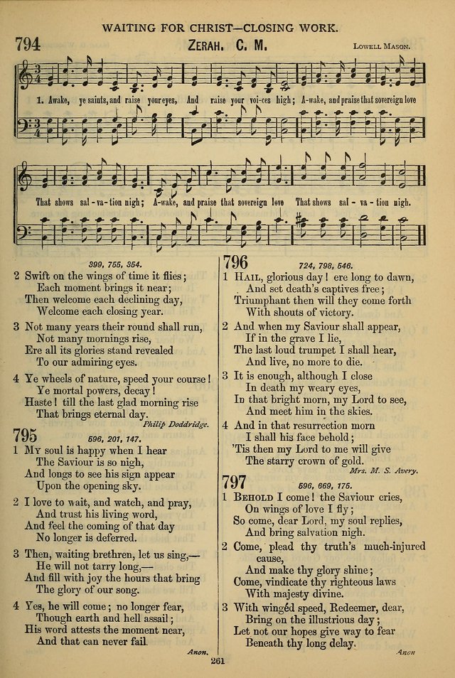 The Seventh-Day Adventist Hymn and Tune Book: for use in divine worship page 261