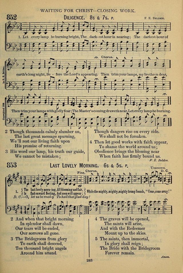 The Seventh-Day Adventist Hymn and Tune Book: for use in divine worship page 283