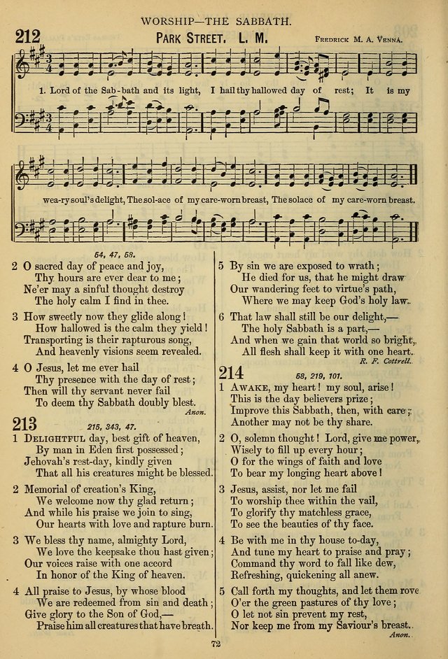 The Seventh-Day Adventist Hymn and Tune Book: for use in divine worship page 72