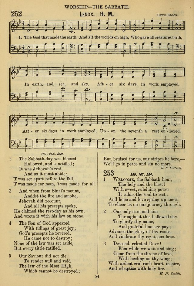 The Seventh-Day Adventist Hymn and Tune Book: for use in divine worship page 84