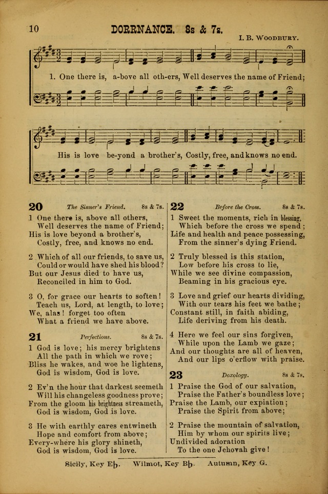 Songs of Devotion for Christian Assocations: a collection of psalms, hymns, spiritual songs, with music for chuch services, prayer and conference meetings, religious conventions, and family worship. page 10