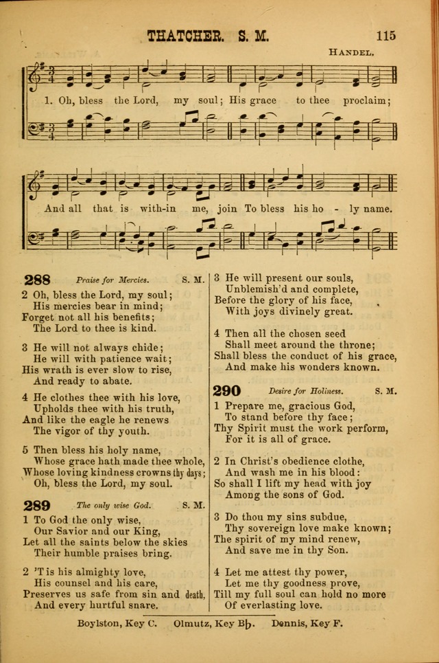 Songs of Devotion for Christian Assocations: a collection of psalms, hymns, spiritual songs, with music for chuch services, prayer and conference meetings, religious conventions, and family worship. page 115