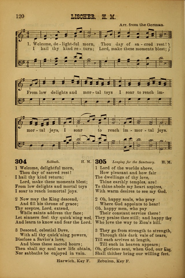 Songs of Devotion for Christian Assocations: a collection of psalms, hymns, spiritual songs, with music for chuch services, prayer and conference meetings, religious conventions, and family worship. page 120