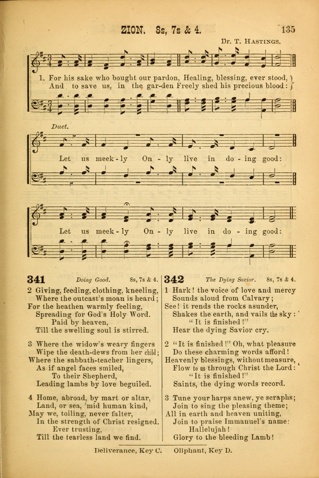 Songs of Devotion for Christian Assocations: a collection of psalms, hymns, spiritual songs, with music for chuch services, prayer and conference meetings, religious conventions, and family worship. page 135