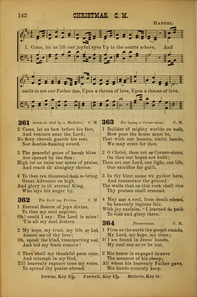 Songs of Devotion for Christian Assocations: a collection of psalms, hymns, spiritual songs, with music for chuch services, prayer and conference meetings, religious conventions, and family worship. page 142