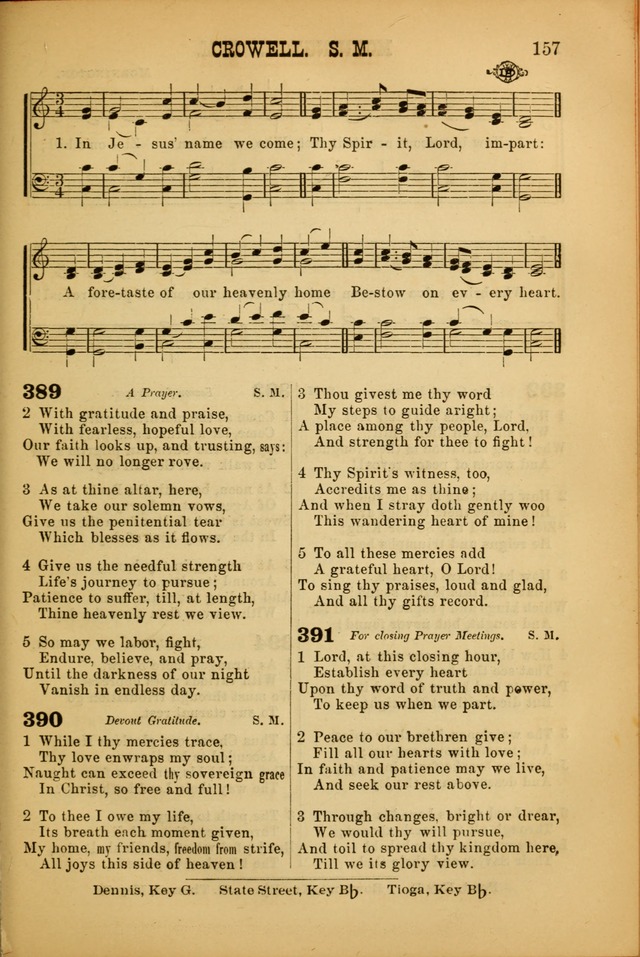 Songs of Devotion for Christian Assocations: a collection of psalms, hymns, spiritual songs, with music for chuch services, prayer and conference meetings, religious conventions, and family worship. page 157