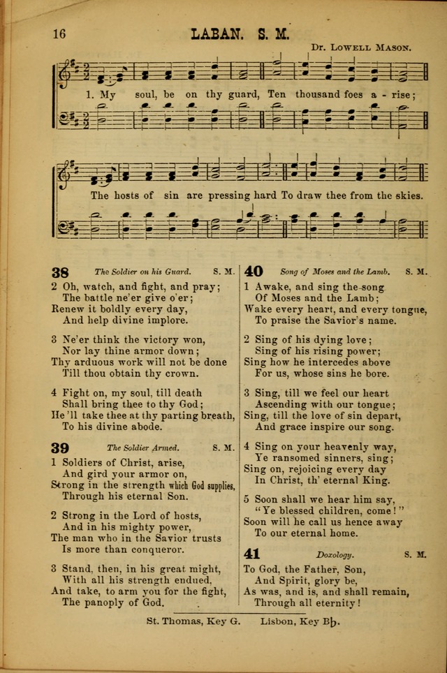 Songs of Devotion for Christian Assocations: a collection of psalms, hymns, spiritual songs, with music for chuch services, prayer and conference meetings, religious conventions, and family worship. page 16