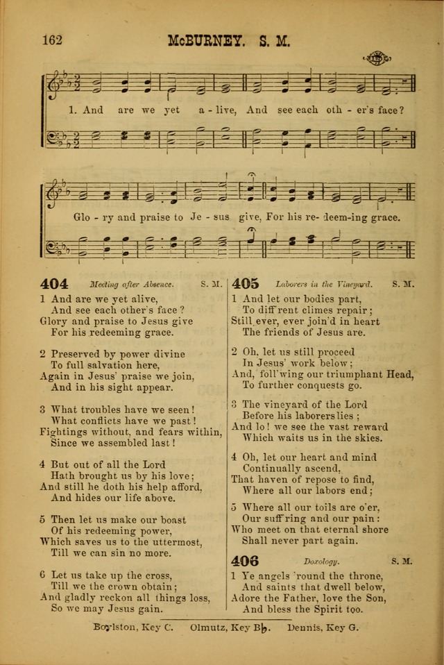 Songs of Devotion for Christian Assocations: a collection of psalms, hymns, spiritual songs, with music for chuch services, prayer and conference meetings, religious conventions, and family worship. page 162