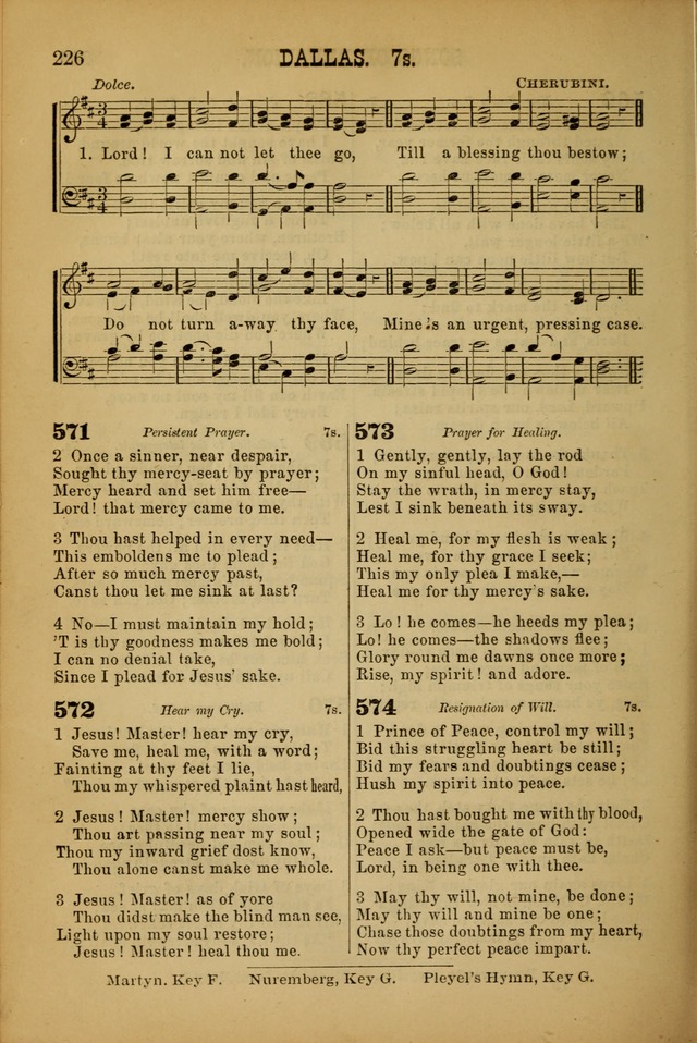 Songs of Devotion for Christian Assocations: a collection of psalms, hymns, spiritual songs, with music for chuch services, prayer and conference meetings, religious conventions, and family worship. page 226