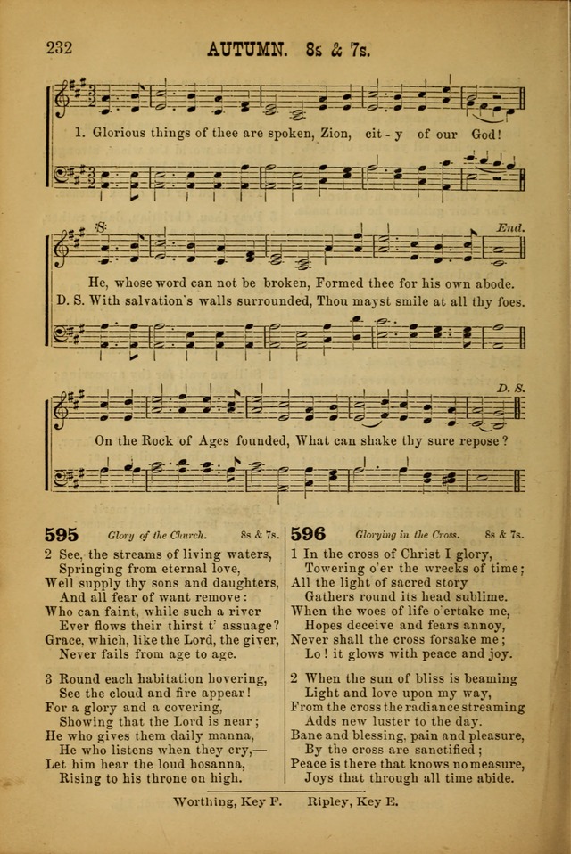 Songs of Devotion for Christian Assocations: a collection of psalms, hymns, spiritual songs, with music for chuch services, prayer and conference meetings, religious conventions, and family worship. page 232