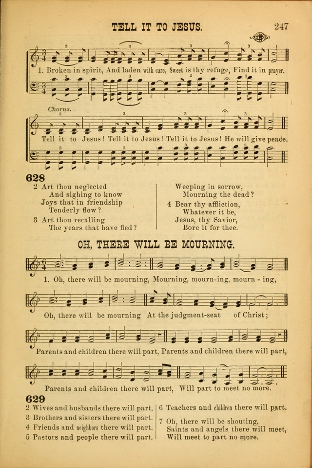 Songs of Devotion for Christian Assocations: a collection of psalms, hymns, spiritual songs, with music for chuch services, prayer and conference meetings, religious conventions, and family worship. page 247