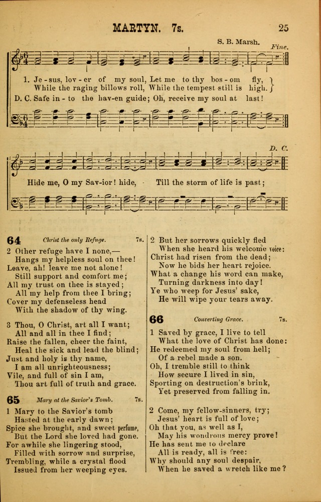 Songs of Devotion for Christian Assocations: a collection of psalms, hymns, spiritual songs, with music for chuch services, prayer and conference meetings, religious conventions, and family worship. page 25