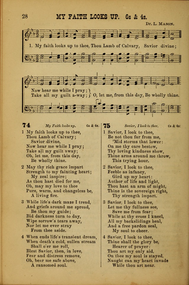 Songs of Devotion for Christian Assocations: a collection of psalms, hymns, spiritual songs, with music for chuch services, prayer and conference meetings, religious conventions, and family worship. page 28