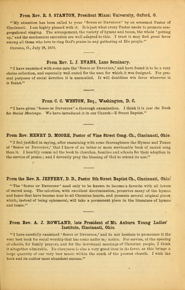 Songs of Devotion for Christian Assocations: a collection of psalms, hymns, spiritual songs, with music for chuch services, prayer and conference meetings, religious conventions, and family worship. page 3