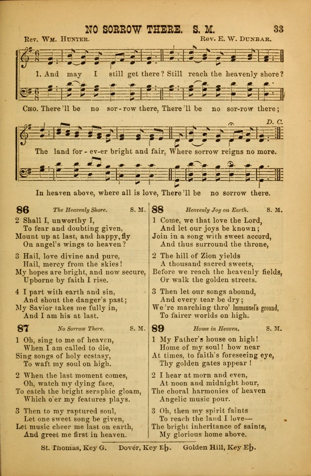 Songs of Devotion for Christian Assocations: a collection of psalms, hymns, spiritual songs, with music for chuch services, prayer and conference meetings, religious conventions, and family worship. page 33