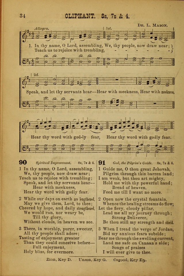 Songs of Devotion for Christian Assocations: a collection of psalms, hymns, spiritual songs, with music for chuch services, prayer and conference meetings, religious conventions, and family worship. page 34