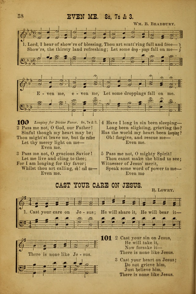 Songs of Devotion for Christian Assocations: a collection of psalms, hymns, spiritual songs, with music for chuch services, prayer and conference meetings, religious conventions, and family worship. page 38