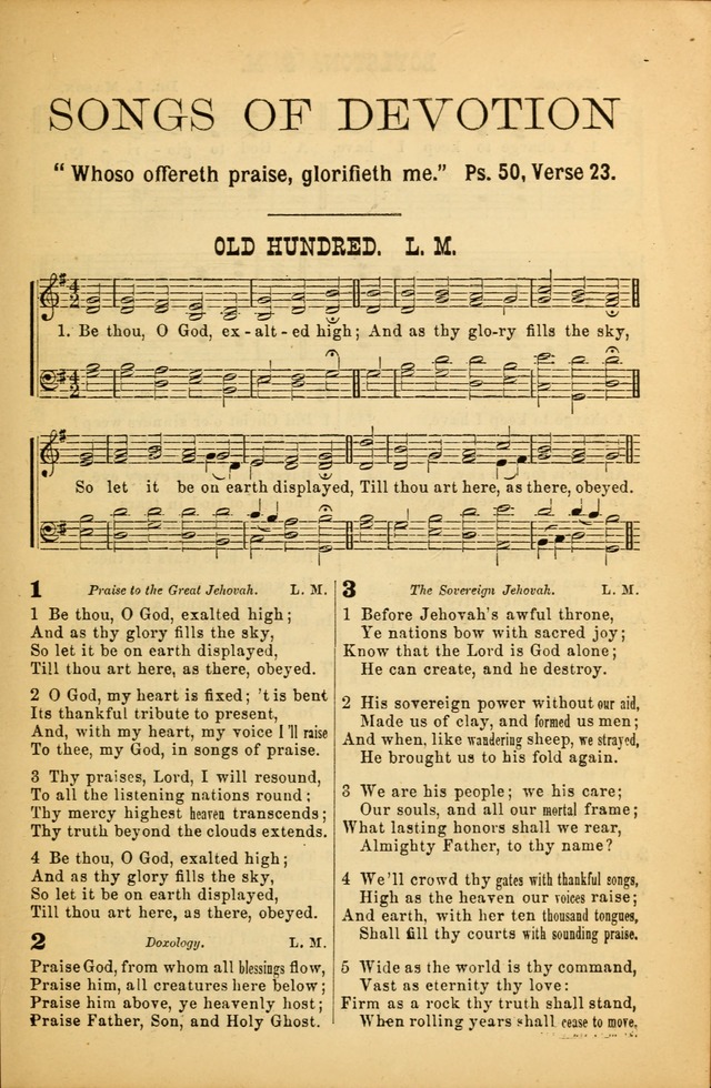 Songs of Devotion for Christian Assocations: a collection of psalms, hymns, spiritual songs, with music for chuch services, prayer and conference meetings, religious conventions, and family worship. page 5