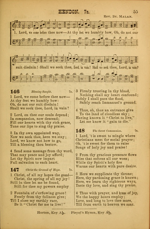 Songs of Devotion for Christian Assocations: a collection of psalms, hymns, spiritual songs, with music for chuch services, prayer and conference meetings, religious conventions, and family worship. page 55