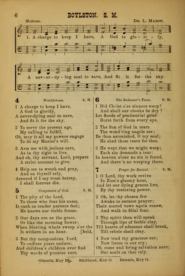 Songs of Devotion for Christian Assocations: a collection of psalms, hymns, spiritual songs, with music for chuch services, prayer and conference meetings, religious conventions, and family worship. page 6