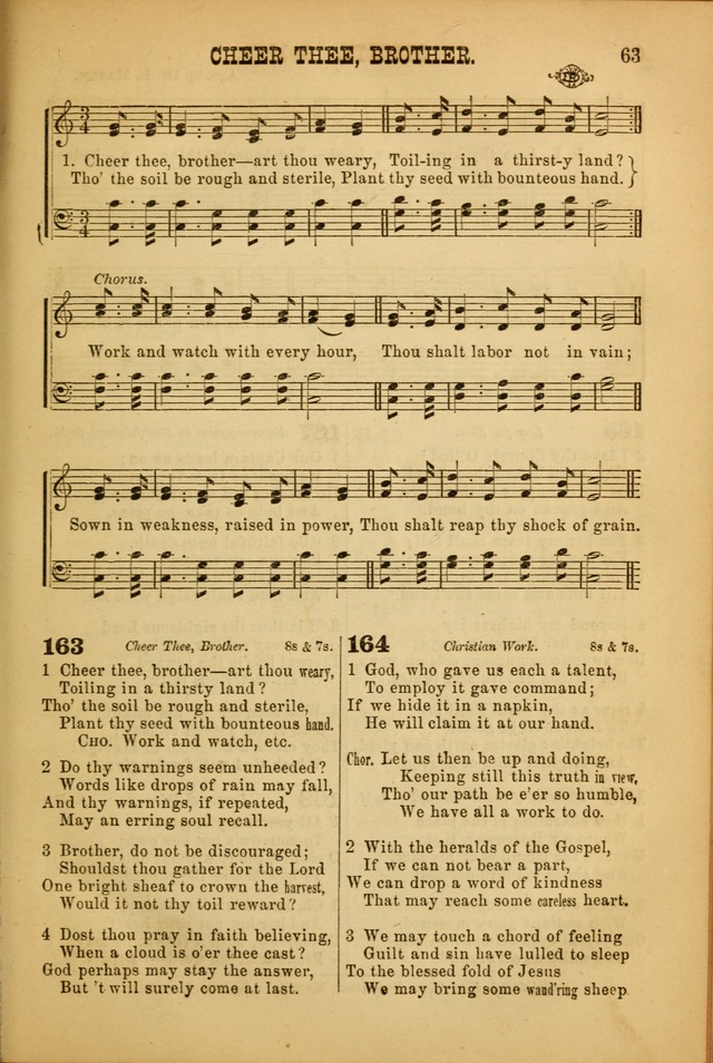 Songs of Devotion for Christian Assocations: a collection of psalms, hymns, spiritual songs, with music for chuch services, prayer and conference meetings, religious conventions, and family worship. page 63