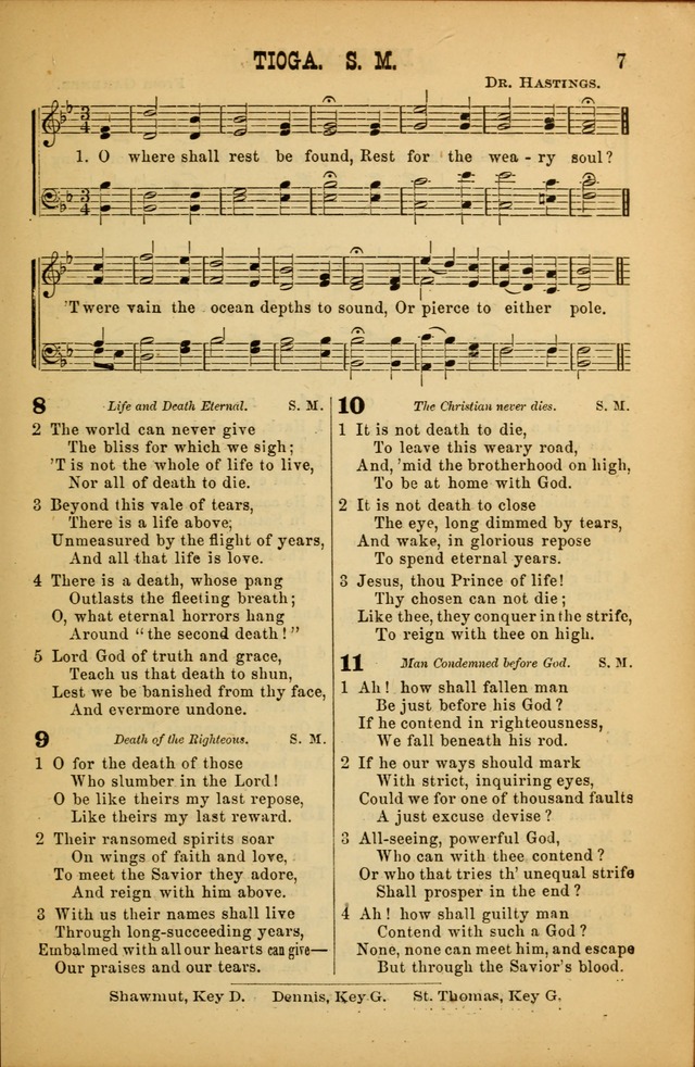 Songs of Devotion for Christian Assocations: a collection of psalms, hymns, spiritual songs, with music for chuch services, prayer and conference meetings, religious conventions, and family worship. page 7