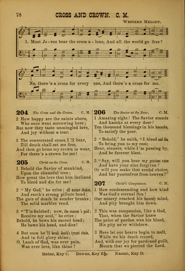 Songs of Devotion for Christian Assocations: a collection of psalms, hymns, spiritual songs, with music for chuch services, prayer and conference meetings, religious conventions, and family worship. page 78