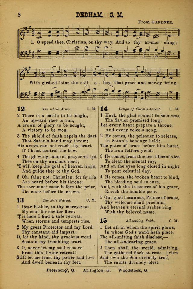 Songs of Devotion for Christian Assocations: a collection of psalms, hymns, spiritual songs, with music for chuch services, prayer and conference meetings, religious conventions, and family worship. page 8