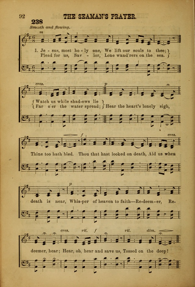 Songs of Devotion for Christian Assocations: a collection of psalms, hymns, spiritual songs, with music for chuch services, prayer and conference meetings, religious conventions, and family worship. page 92