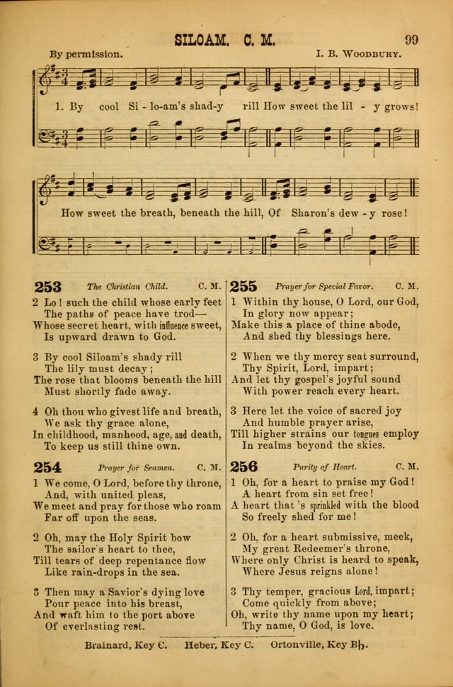 Songs of Devotion for Christian Assocations: a collection of psalms, hymns, spiritual songs, with music for chuch services, prayer and conference meetings, religious conventions, and family worship. page 99