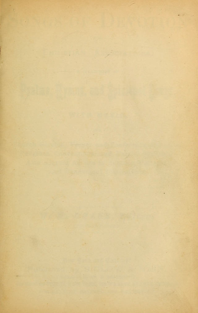 Songs of Devotion for Christian Assocations: a collection of psalms, hymns, spiritual songs, with music for chuch services, prayer and conference meetings, religious conventions, and family worship. page v