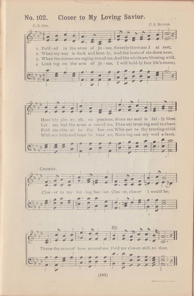 Salvation Echoes: a new collection of spiritual songs; hymning the tidings of full salvation page 103