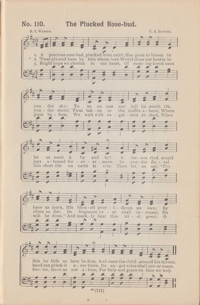 Salvation Echoes: a new collection of spiritual songs; hymning the tidings of full salvation page 111