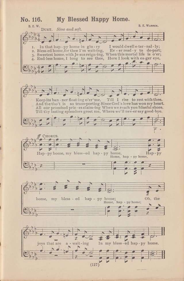 Salvation Echoes: a new collection of spiritual songs; hymning the tidings of full salvation page 117