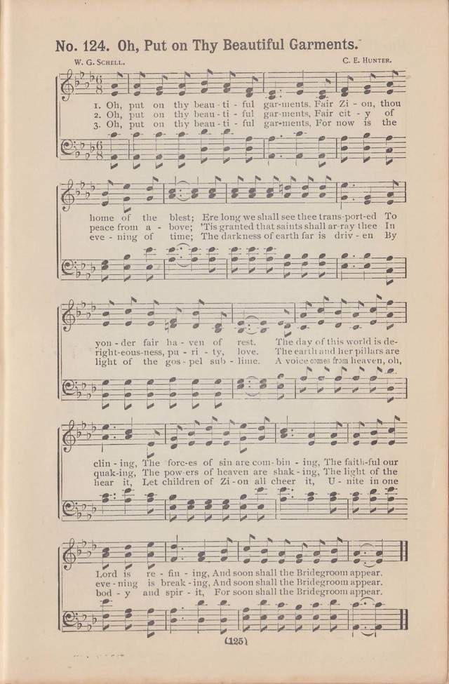 Salvation Echoes: a new collection of spiritual songs; hymning the tidings of full salvation page 125