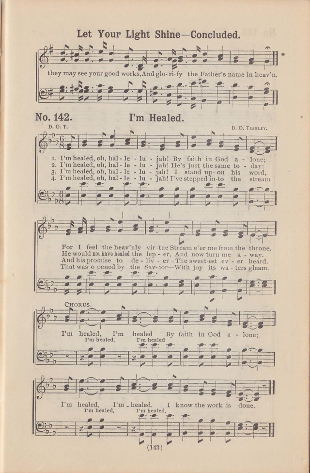 Salvation Echoes: a new collection of spiritual songs; hymning the tidings of full salvation page 143