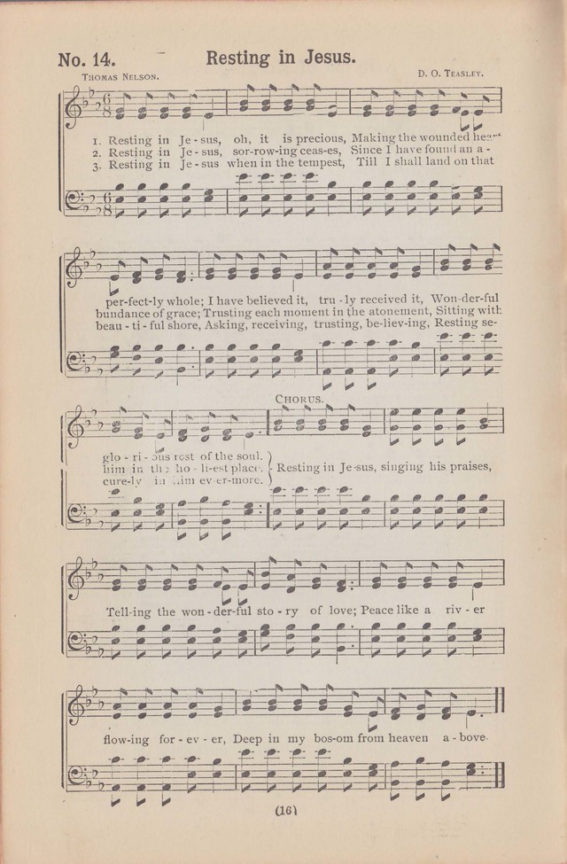 Salvation Echoes: a new collection of spiritual songs; hymning the tidings of full salvation page 16