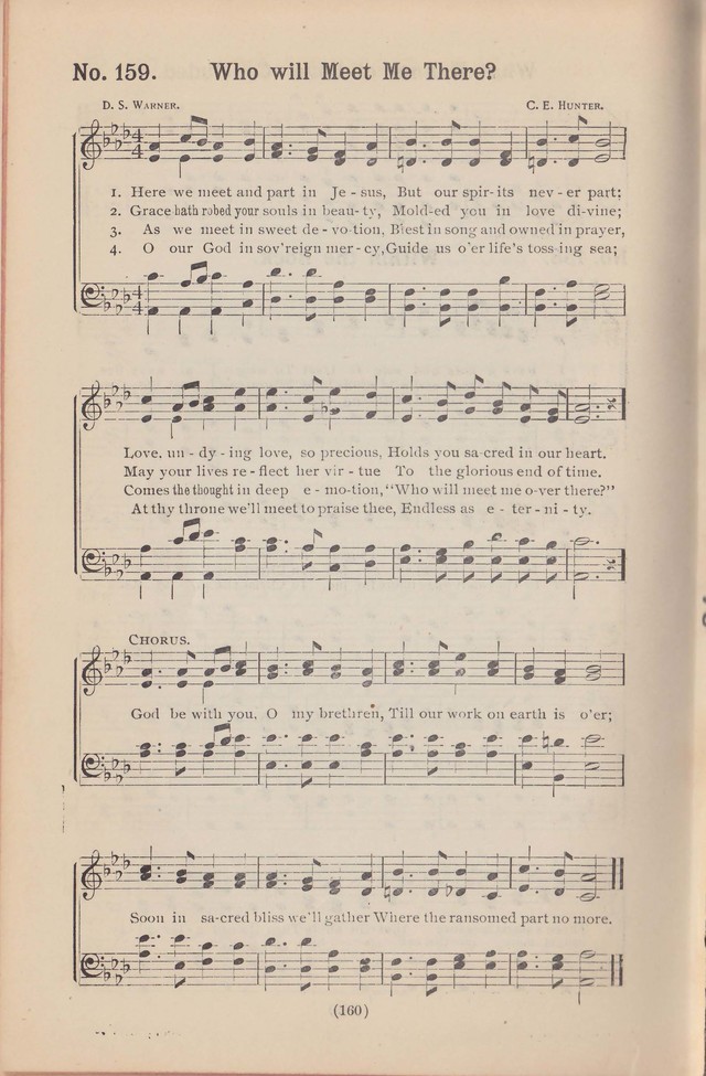 Salvation Echoes: a new collection of spiritual songs; hymning the tidings of full salvation page 160