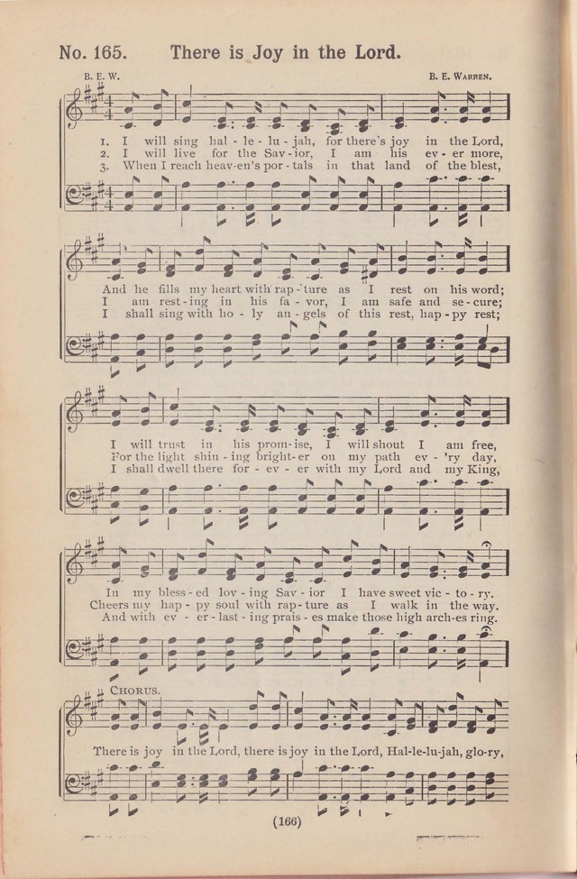 Salvation Echoes: a new collection of spiritual songs; hymning the tidings of full salvation page 166