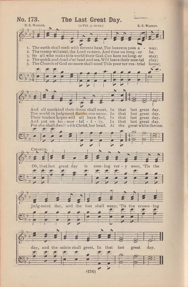 Salvation Echoes: a new collection of spiritual songs; hymning the tidings of full salvation page 174