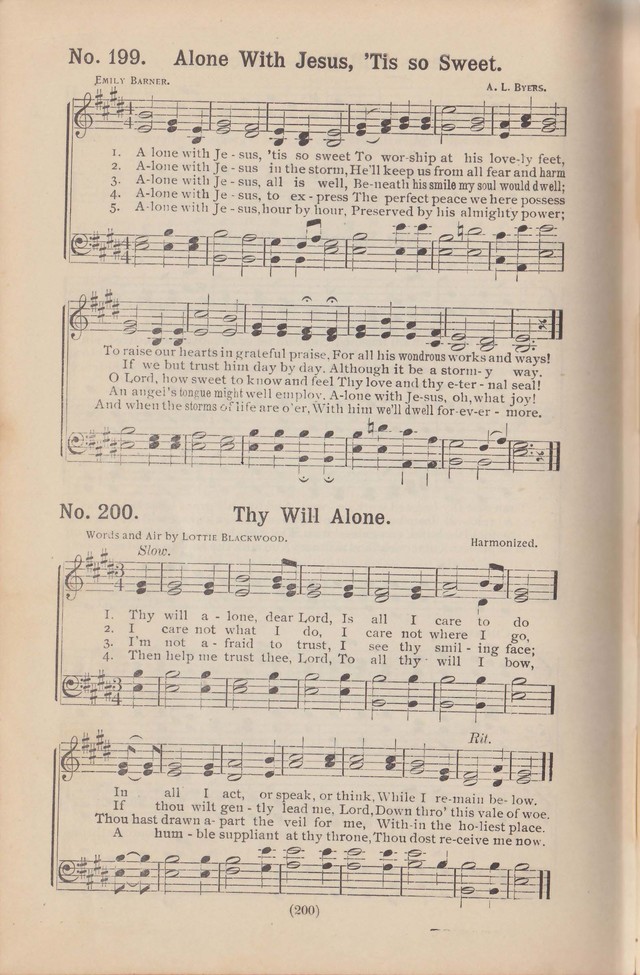 Salvation Echoes: a new collection of spiritual songs; hymning the tidings of full salvation page 200