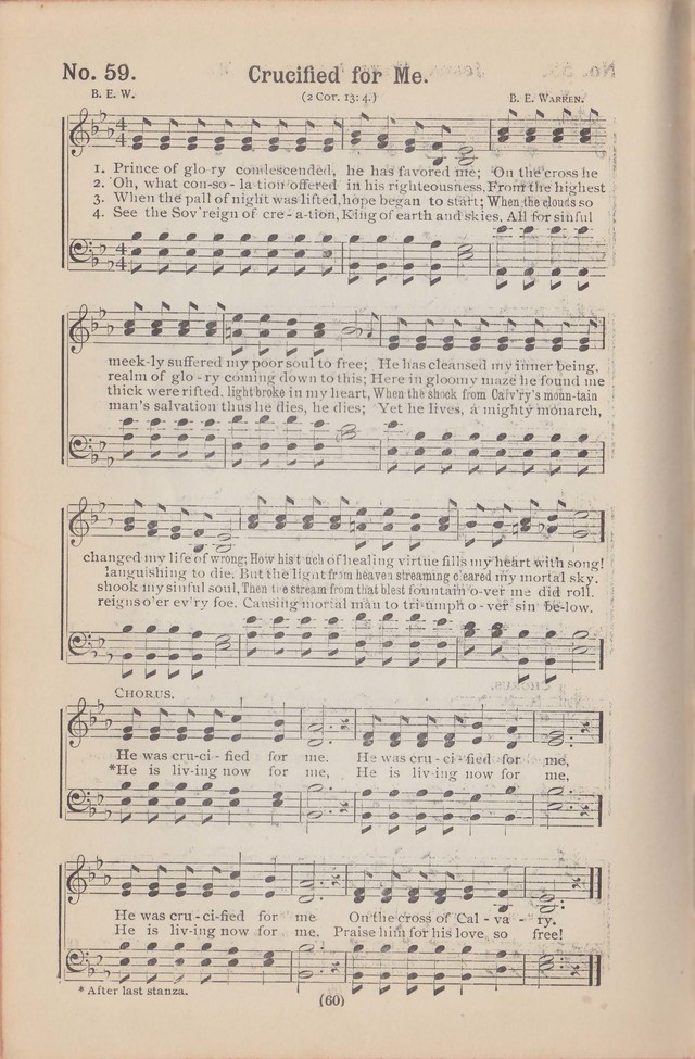 Salvation Echoes: a new collection of spiritual songs; hymning the tidings of full salvation page 60