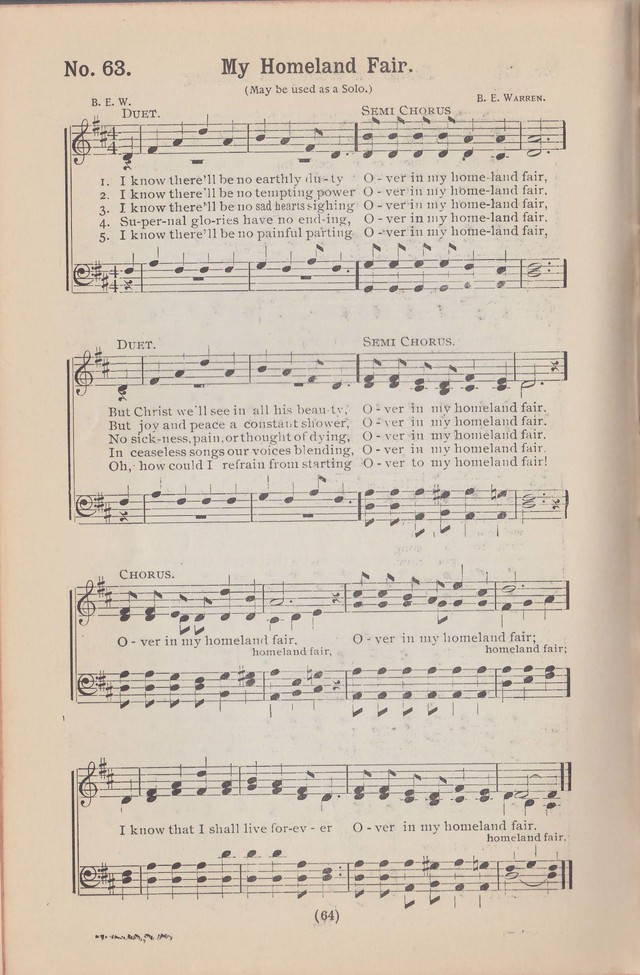 Salvation Echoes: a new collection of spiritual songs; hymning the tidings of full salvation page 64