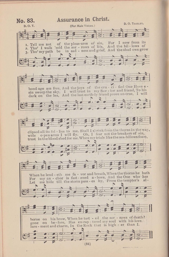 Salvation Echoes: a new collection of spiritual songs; hymning the tidings of full salvation page 84