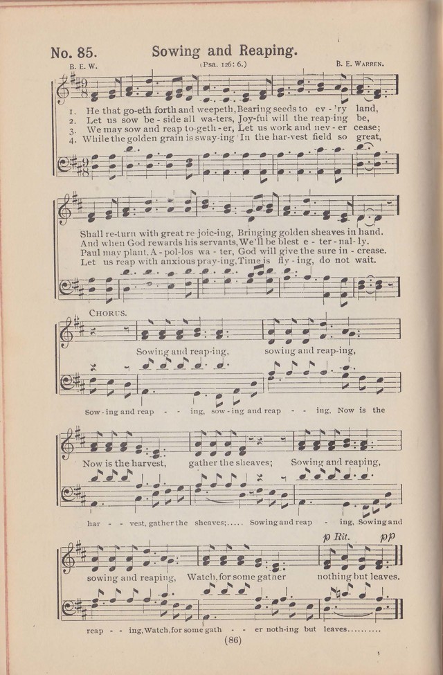 Salvation Echoes: a new collection of spiritual songs; hymning the tidings of full salvation page 86