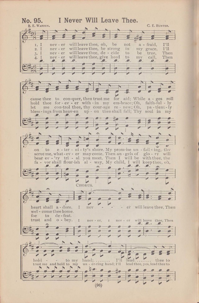 Salvation Echoes: a new collection of spiritual songs; hymning the tidings of full salvation page 96