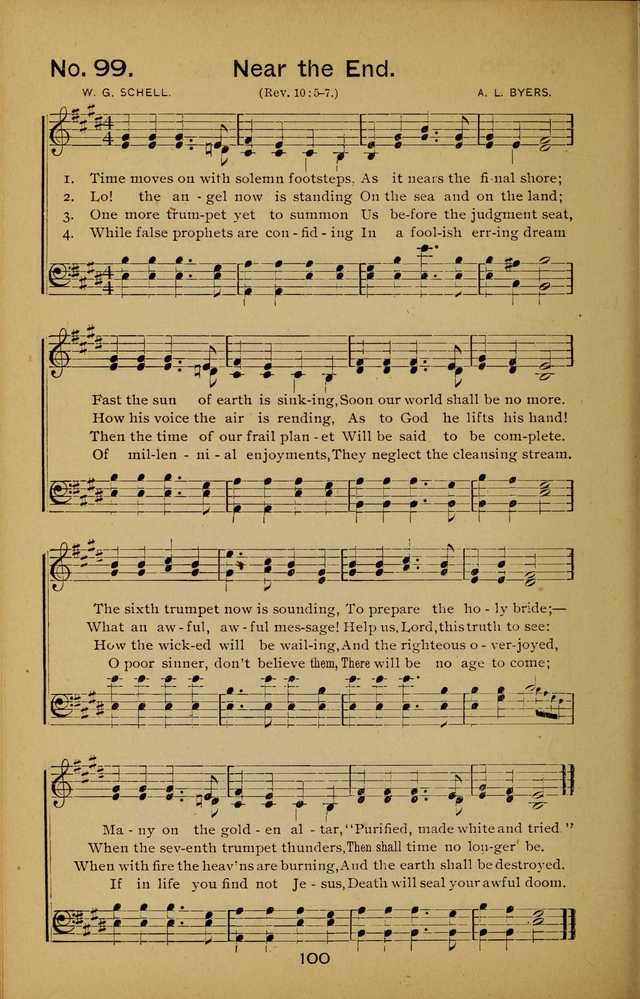 Songs of the Evening Light: for Sunday schools, missionary and revival meetings and gospel work in general page 100