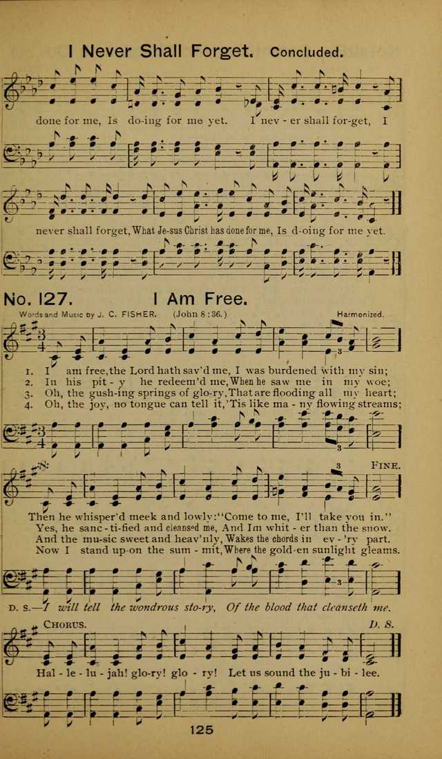 Songs of the Evening Light: for Sunday schools, missionary and revival meetings and gospel work in general page 125