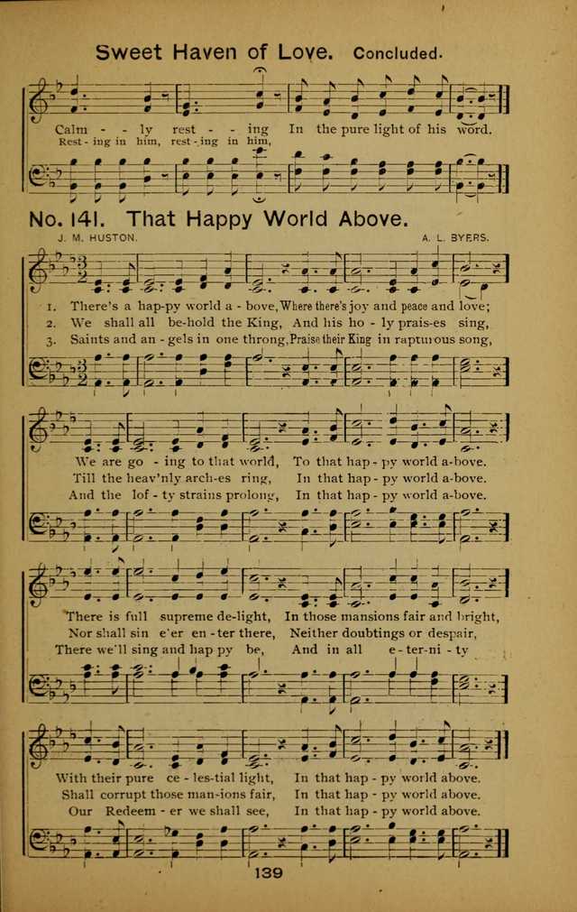 Songs of the Evening Light: for Sunday schools, missionary and revival meetings and gospel work in general page 139